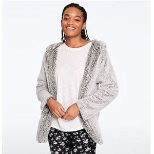 M/L Pink Sherpa Cardigan Brand New Gray